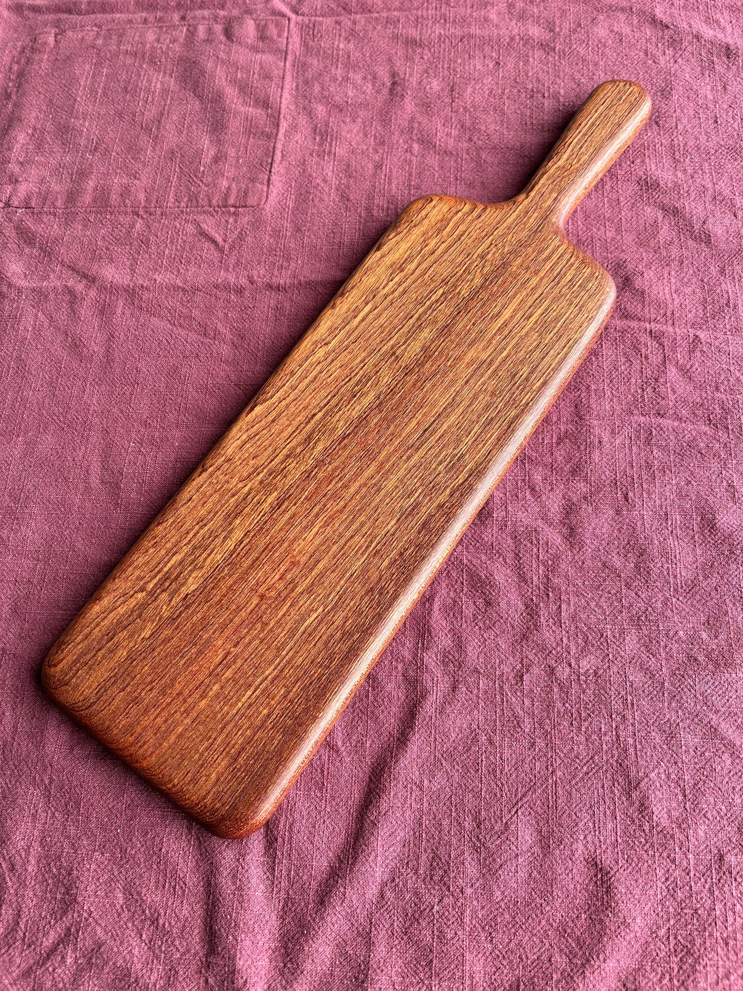 Handmade Sapele Food Serving Board - 50cm x 14.5cm