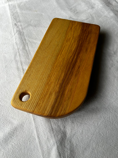 Handmade Ash Cutting Board with Finger Hole - 29cm x 14.5cm x 2cm