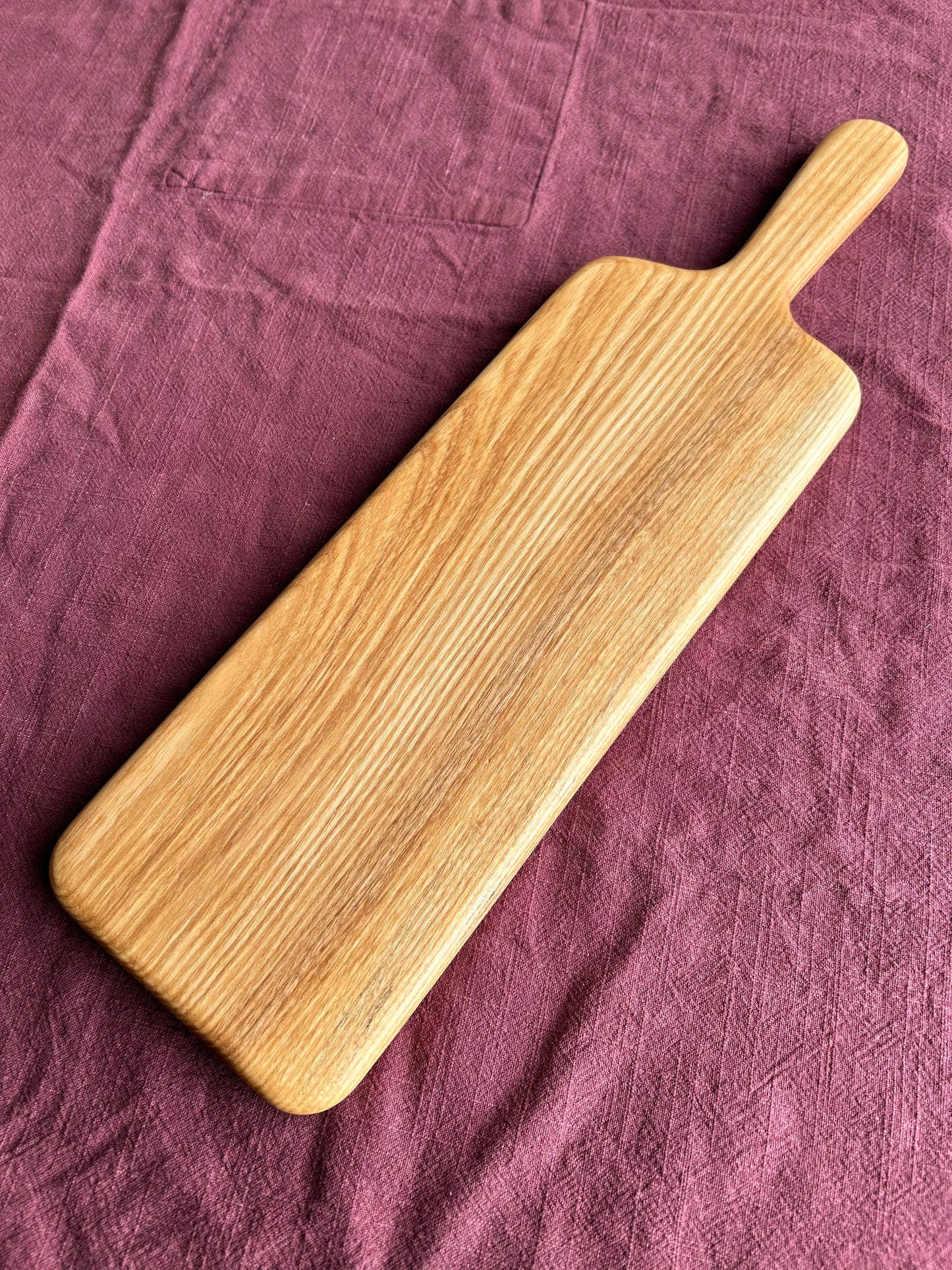 Handmade Ash Food Serving Board - 50cm x 14.5cm