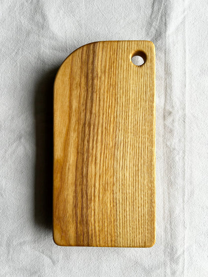 Handmade Ash Cutting Board with Finger Hole - 29cm x 14.5cm x 2cm