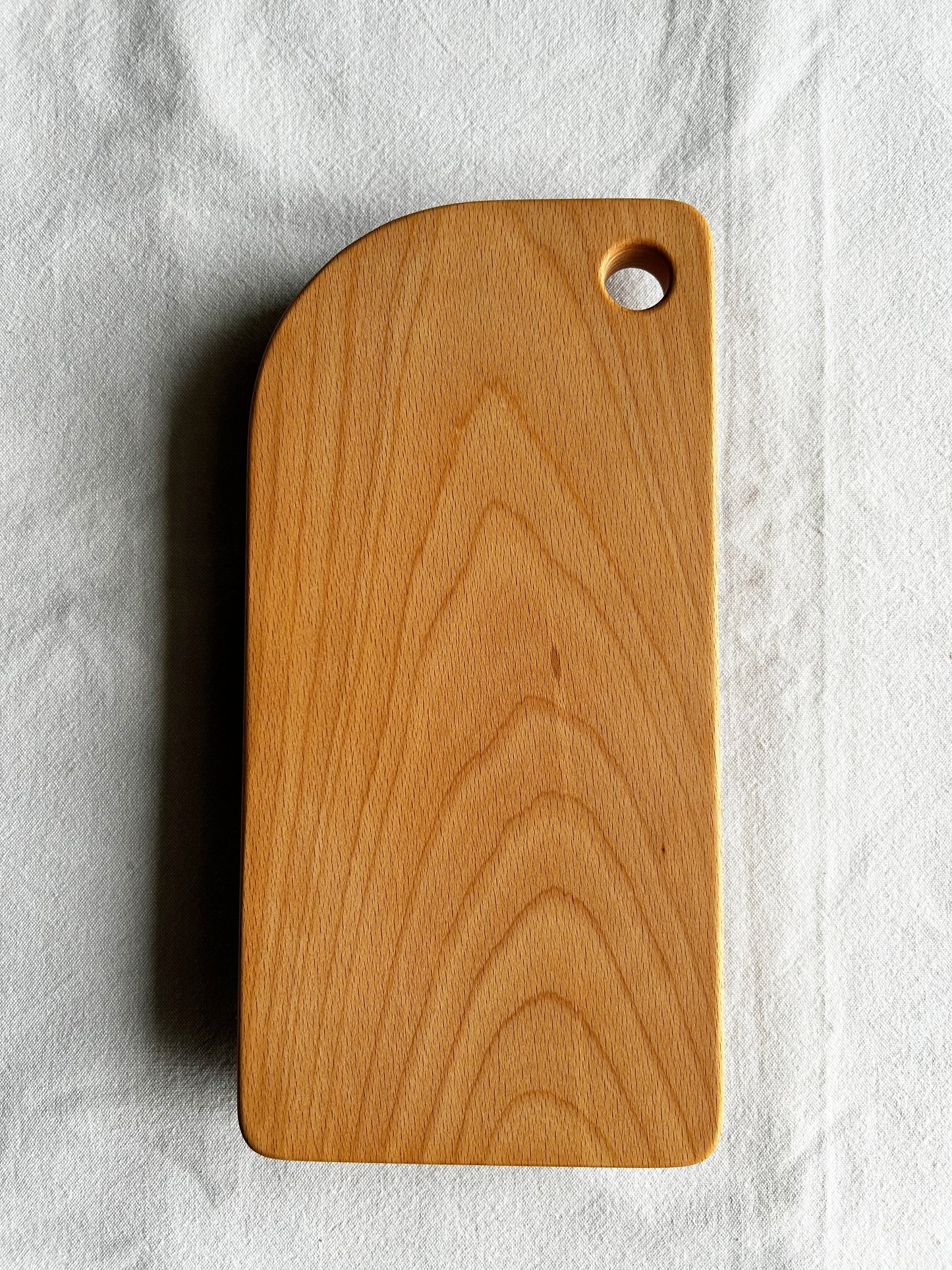 Handmade Beech Cutting Board with Finger Hole - 29cm x 14.5cm x 2cm