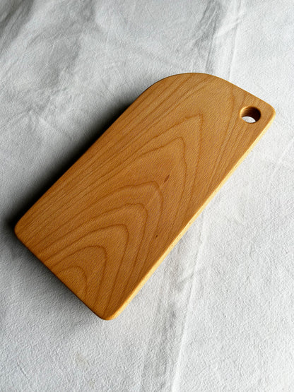 Handmade Beech Cutting Board with Finger Hole - 29cm x 14.5cm x 2cm