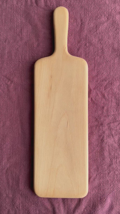 Handmade Beech Food Serving Board - 50cm x 14.5cm