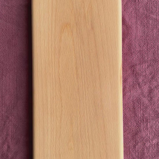 Video of a beech wood food serving board
