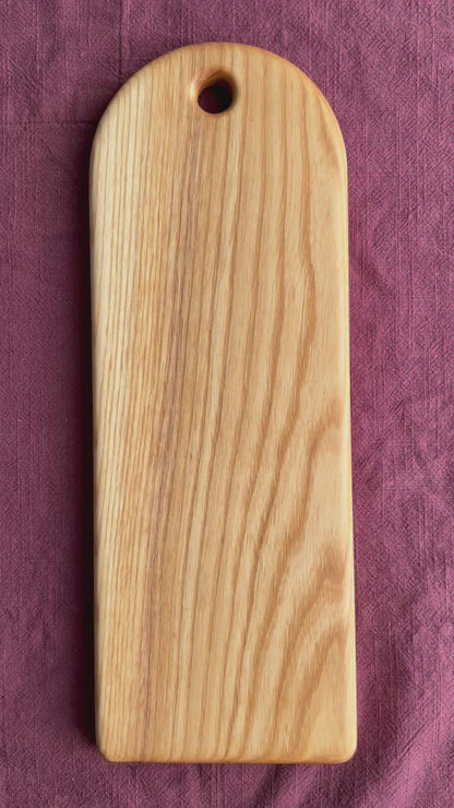 Handmade Ash Food Serving Board - 40cm x 14.5cm